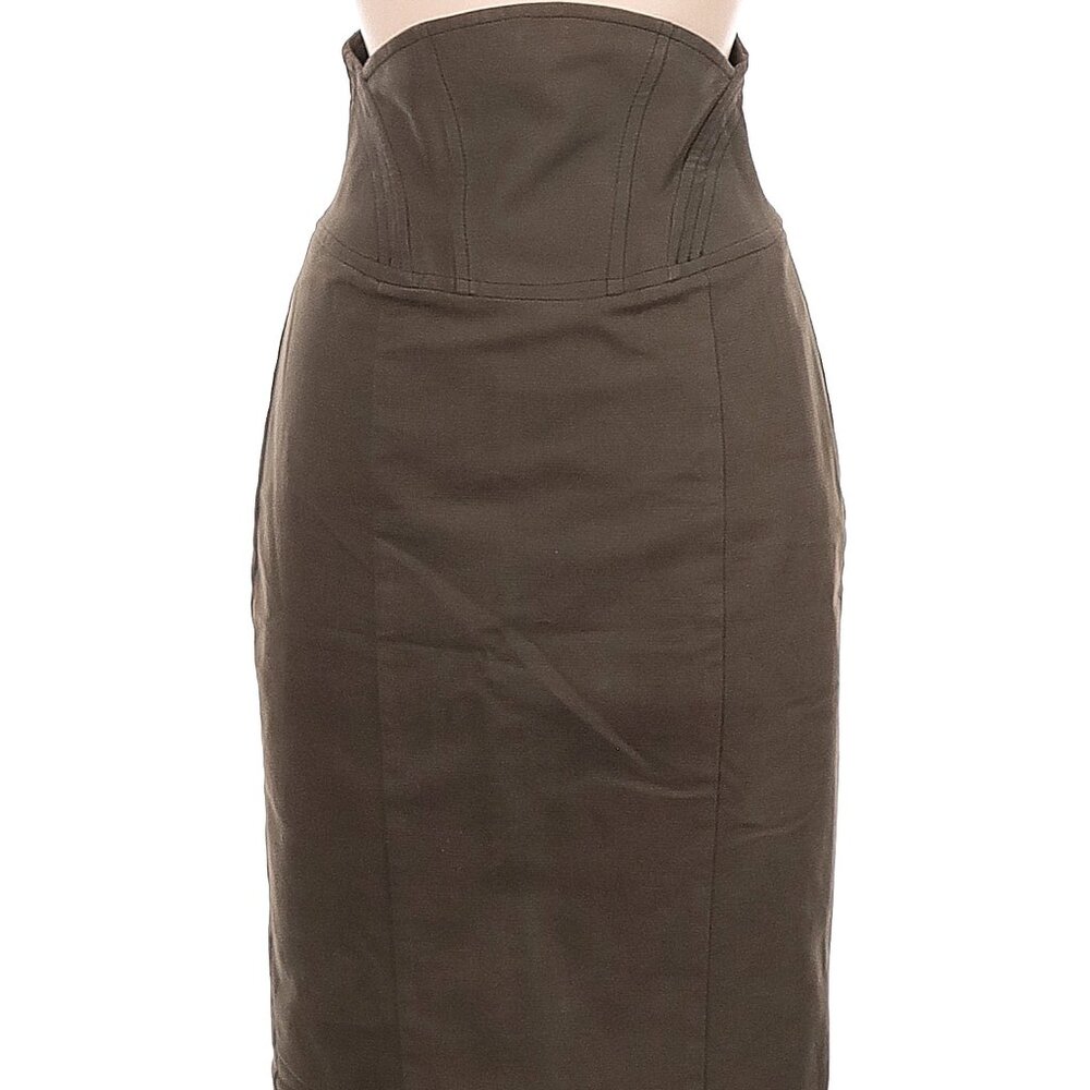 Cue Army Grayish Green Pencil Skirt